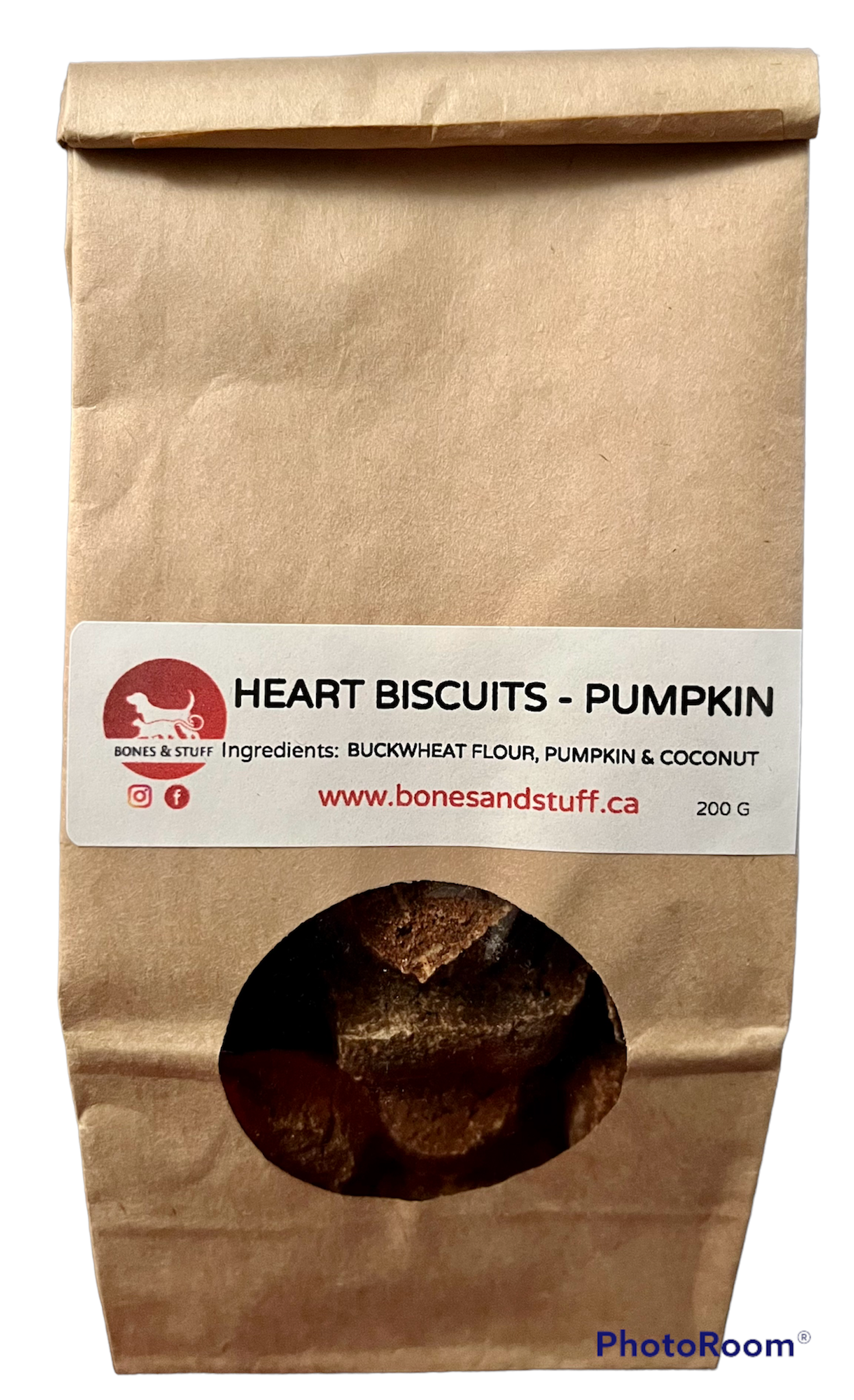 Grain Free Heart Biscuits - PUMPKIN 200g